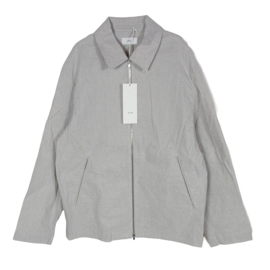 ATON エイトン 25SS JKAGGM0201 STRETCH NYLON LINEN ZIP-UP JK ストレッチ ナイロン リネン ジップアップ ジャケット RAW LINEN 4【極上美品】【中古】
