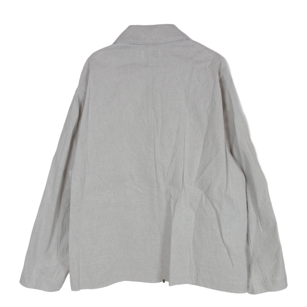 ATON エイトン 25SS JKAGGM0201 STRETCH NYLON LINEN ZIP-UP JK ストレッチ ナイロン リネン ジップアップ ジャケット RAW LINEN 4【極上美品】【中古】