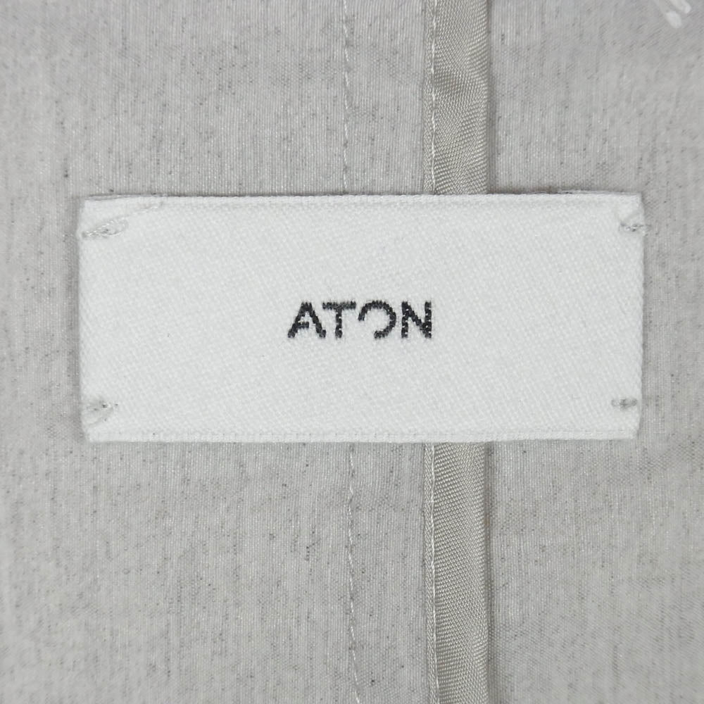 ATON エイトン 25SS JKAGGM0201 STRETCH NYLON LINEN ZIP-UP JK ストレッチ ナイロン リネン ジップアップ ジャケット RAW LINEN 4【極上美品】【中古】