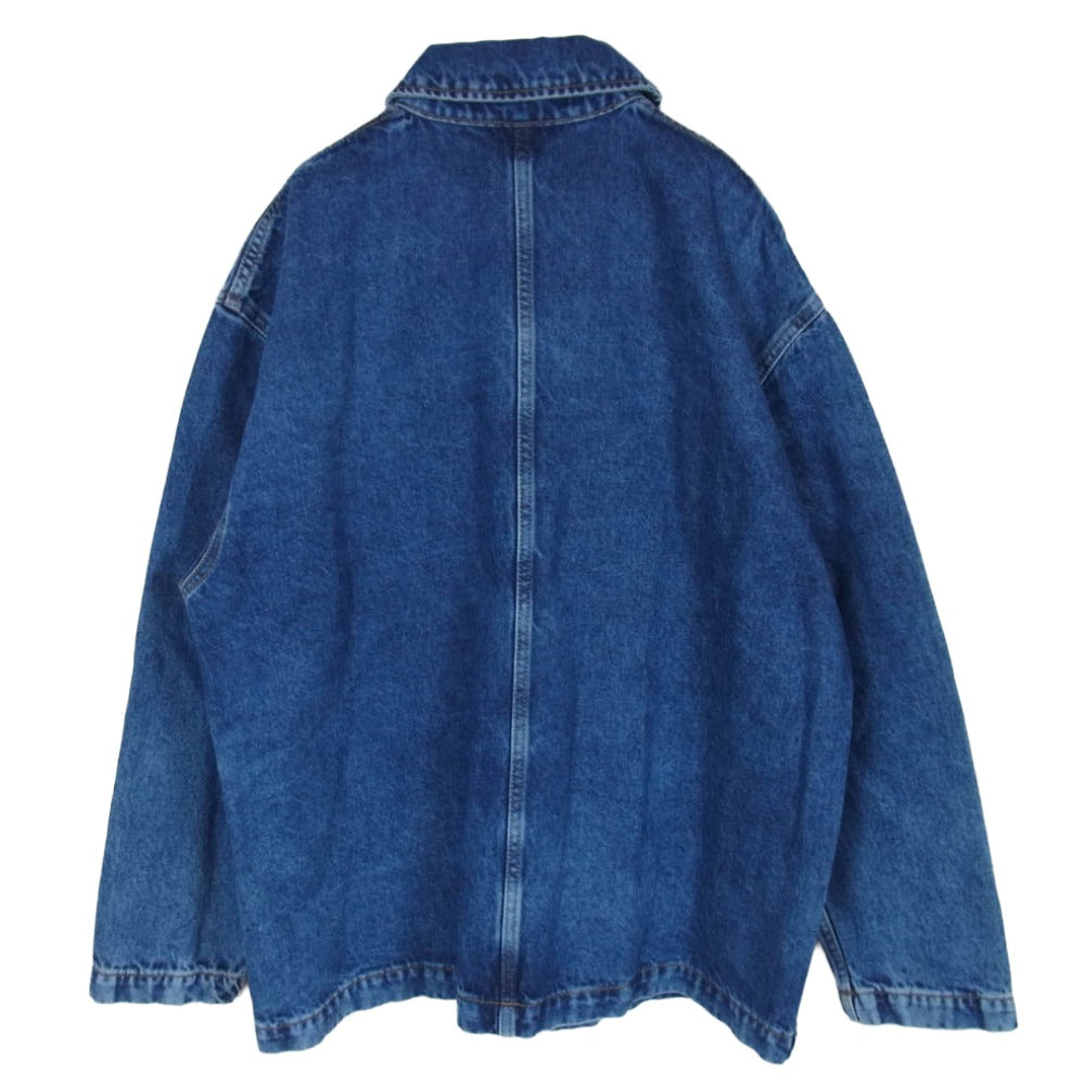 マリメッコ Maridenim Poweri Unikko ウニッコ エンブロイダリー デニムジャケット インディゴブルー系 S【極上美品】【中古】