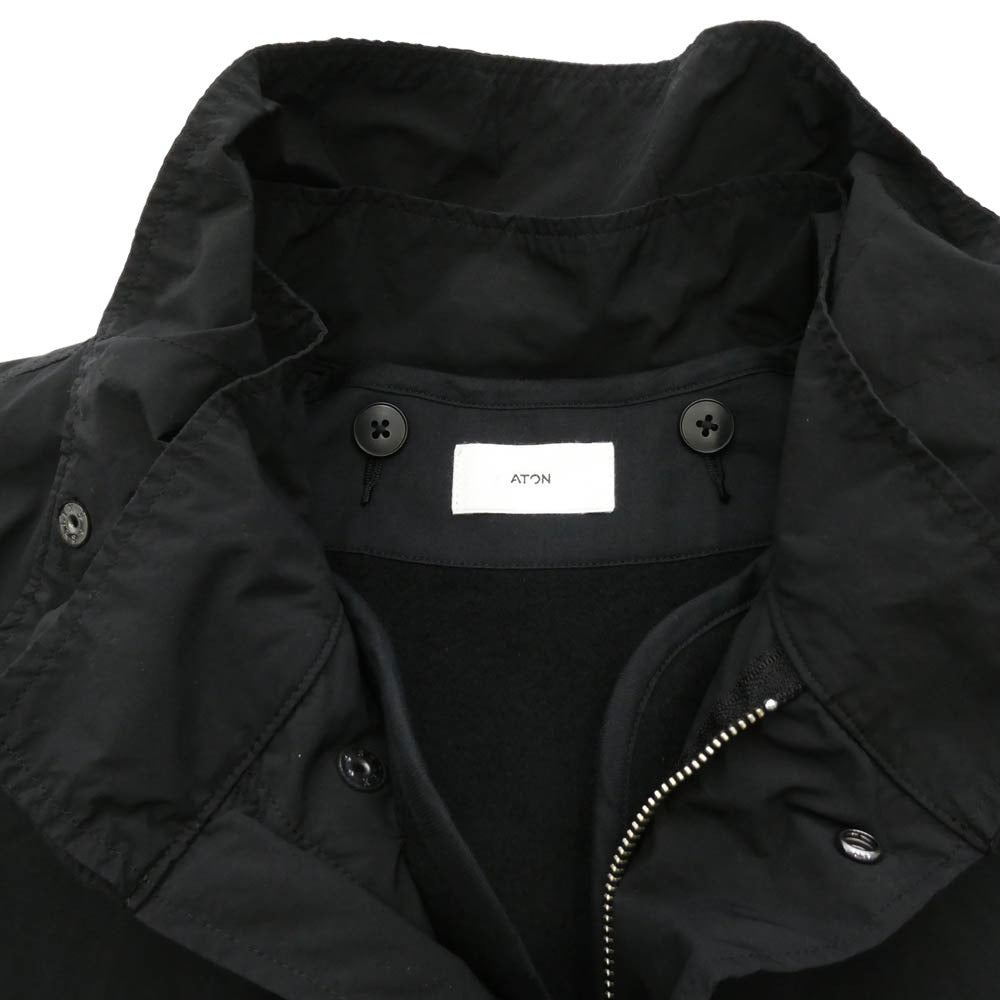 ATON エイトン CMAGGW6983 AIR WEATHER FISHTAIL COAT エアーウェザー フィッシュテール モッズコート ブラック系 04【極上美品】【中古】