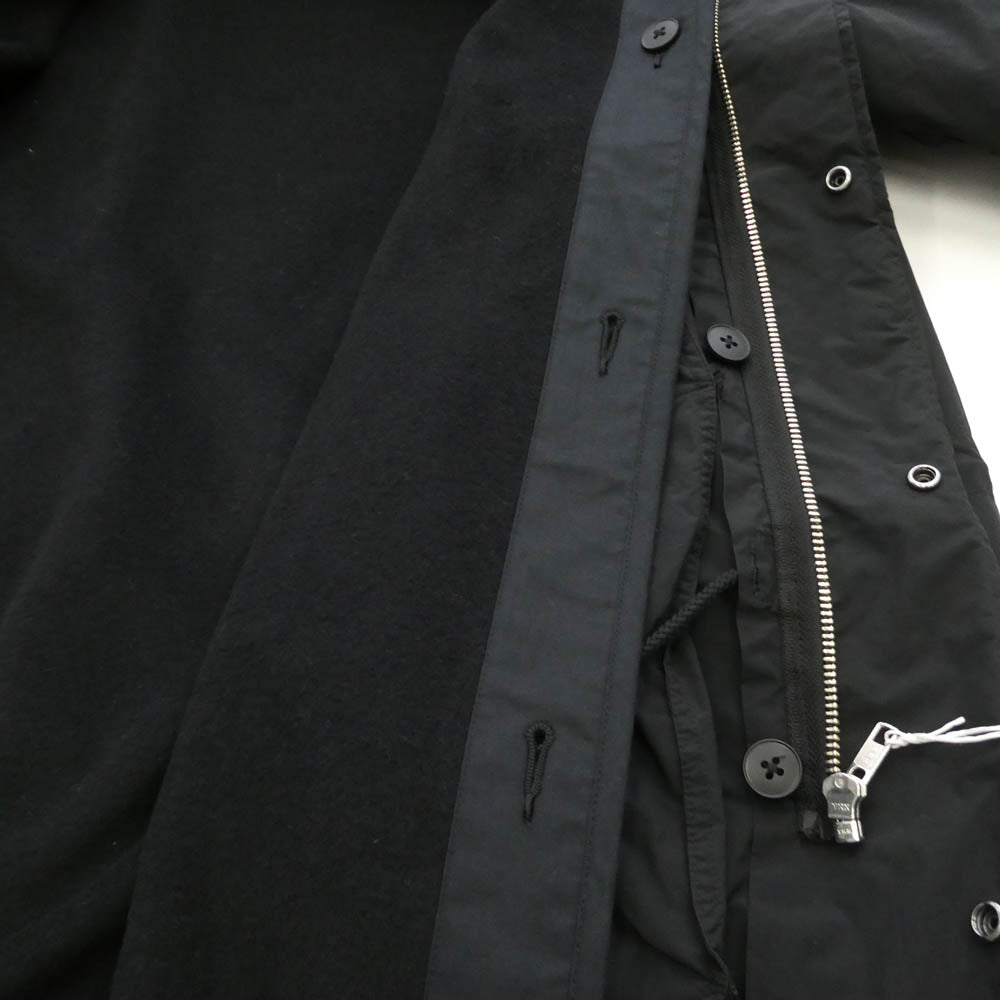 ATON エイトン CMAGGW6983 AIR WEATHER FISHTAIL COAT エアーウェザー フィッシュテール モッズコート ブラック系 04【極上美品】【中古】