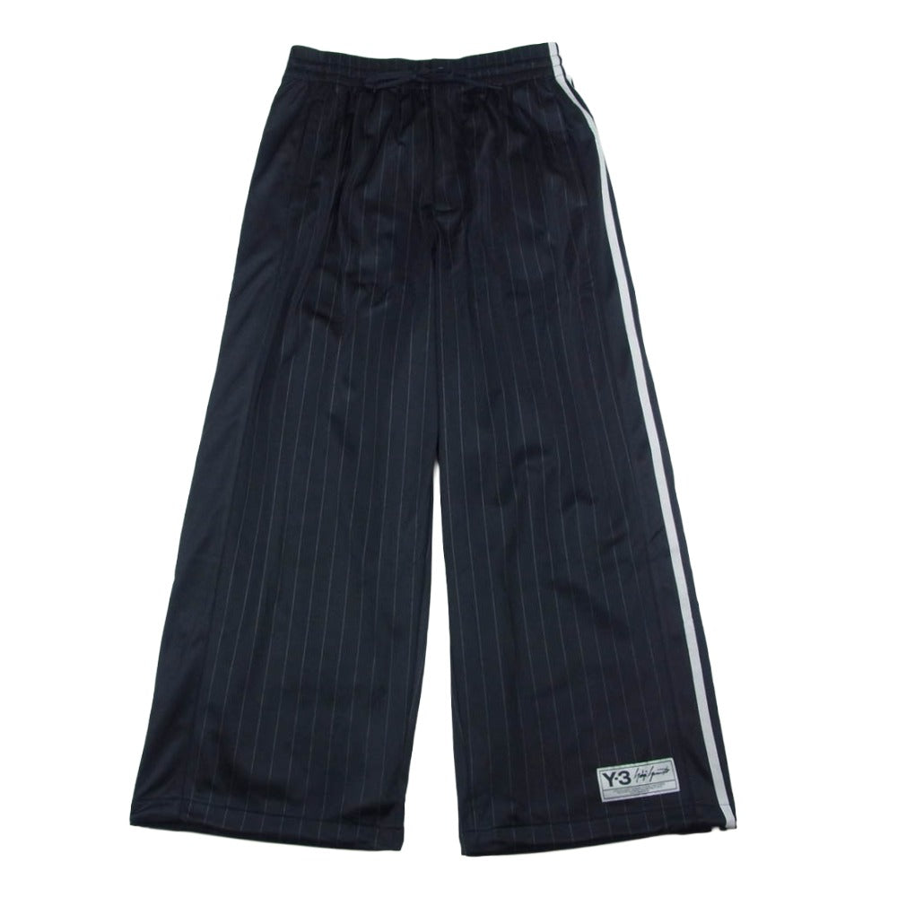 Y-3 Yohji Yamamoto ワイスリー ヨウジヤマモト KQ9716 BASKETBALL TRACK PANTS ストライプ 裾ロゴパッチ バスケットボール トラックパンツ ブラック系 S【極上美品】【中古】