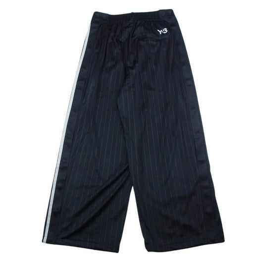 Y-3 Yohji Yamamoto ワイスリー ヨウジヤマモト KQ9716 BASKETBALL TRACK PANTS ストライプ 裾ロゴパッチ バスケットボール トラックパンツ ブラック系 S【極上美品】【中古】