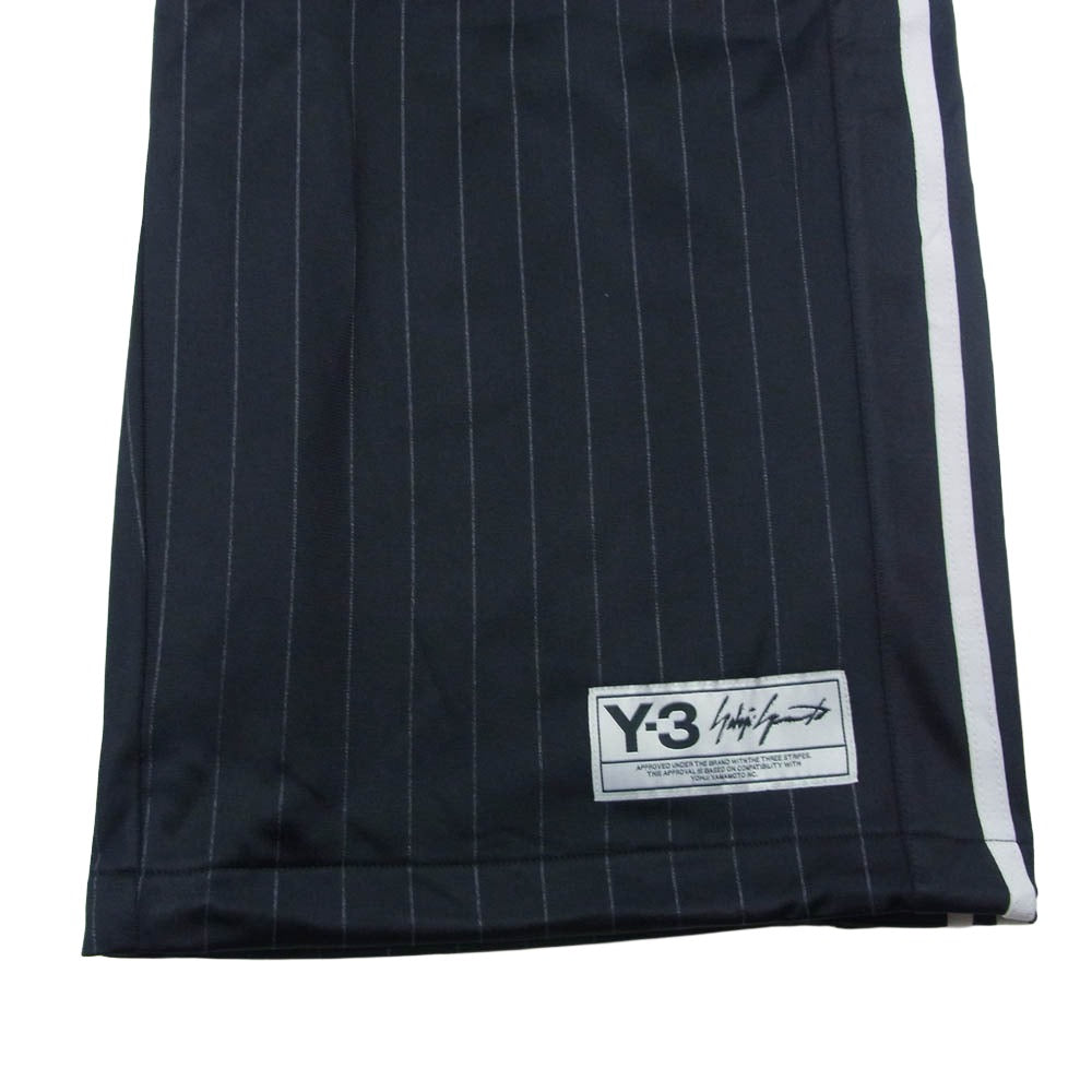Y-3 Yohji Yamamoto ワイスリー ヨウジヤマモト KQ9716 BASKETBALL TRACK PANTS ストライプ 裾ロゴパッチ バスケットボール トラックパンツ ブラック系 S【極上美品】【中古】
