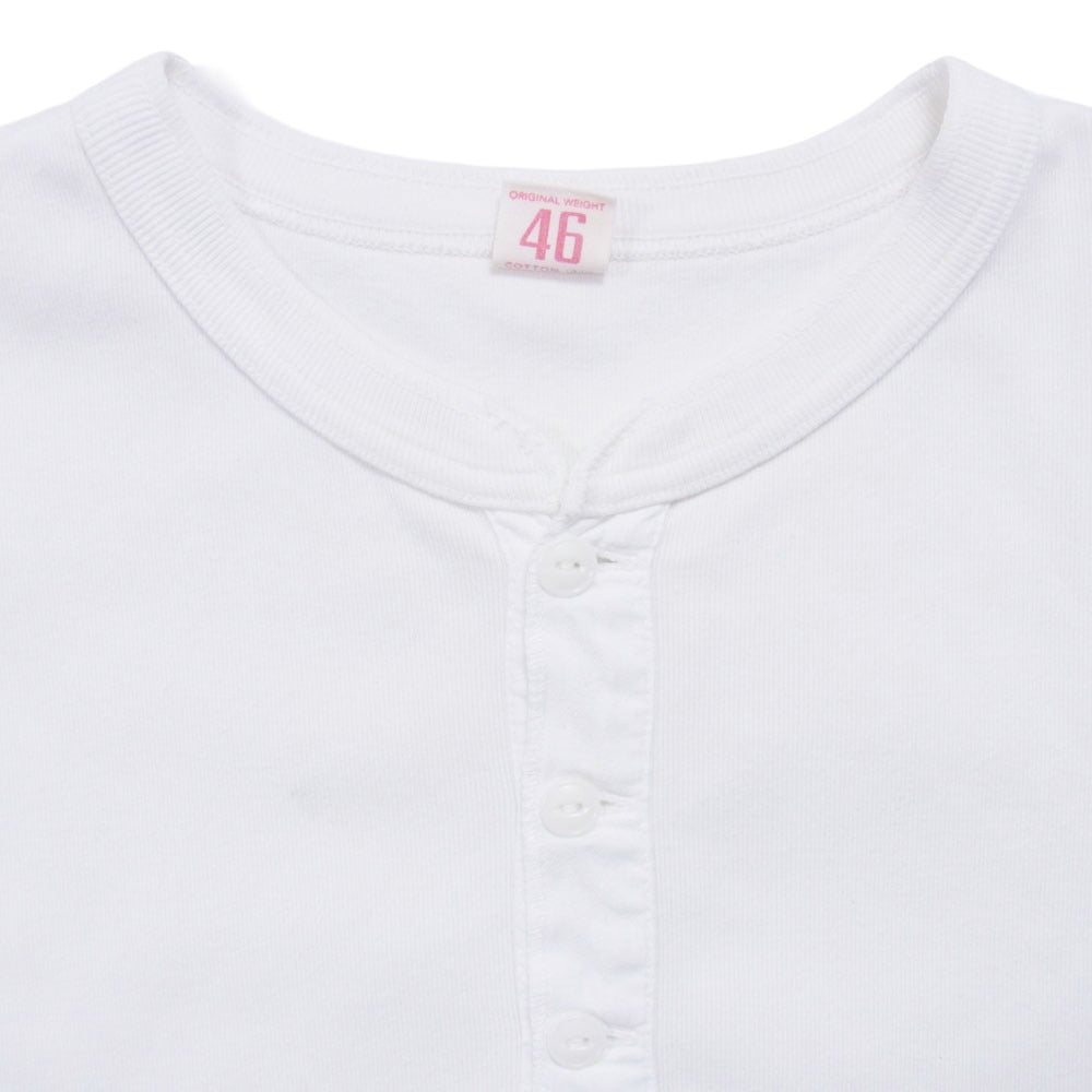 The REAL McCOY'S ザリアルマッコイズ BALL PARK ヘンリーネック 半袖 Tシャツ カットソー ホワイト系 46【中古】