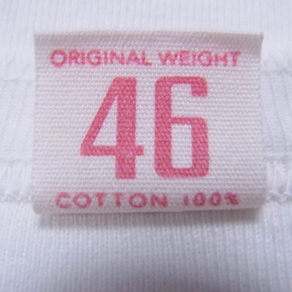 The REAL McCOY'S ザリアルマッコイズ BALL PARK ヘンリーネック 半袖 Tシャツ カットソー ホワイト系 46【中古】