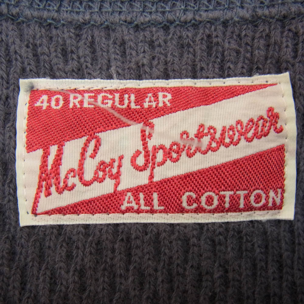 The REAL McCOY'S ザリアルマッコイズ ALL COTTON ヘビーウェイト サーマル ワッフル カットソー グレー系 40【中古】