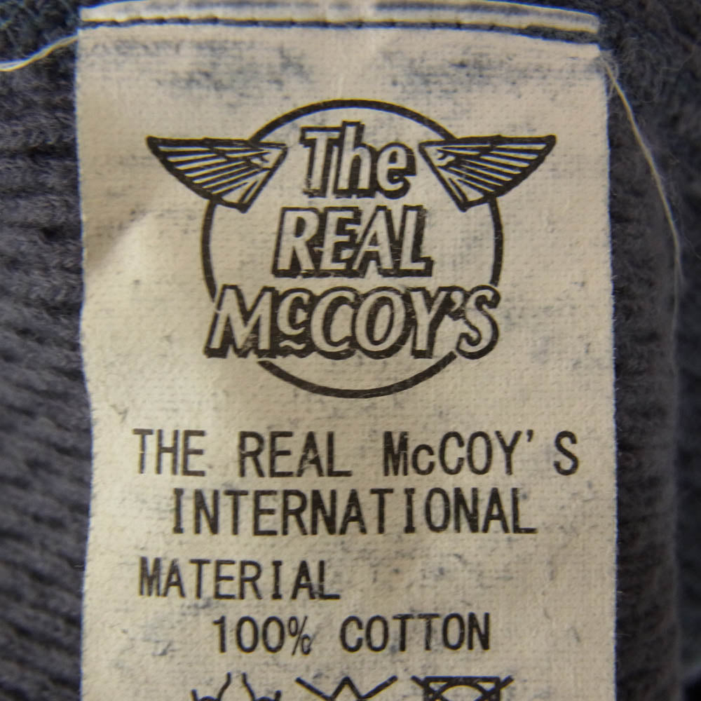 The REAL McCOY'S ザリアルマッコイズ ALL COTTON ヘビーウェイト サーマル ワッフル カットソー グレー系 40【中古】