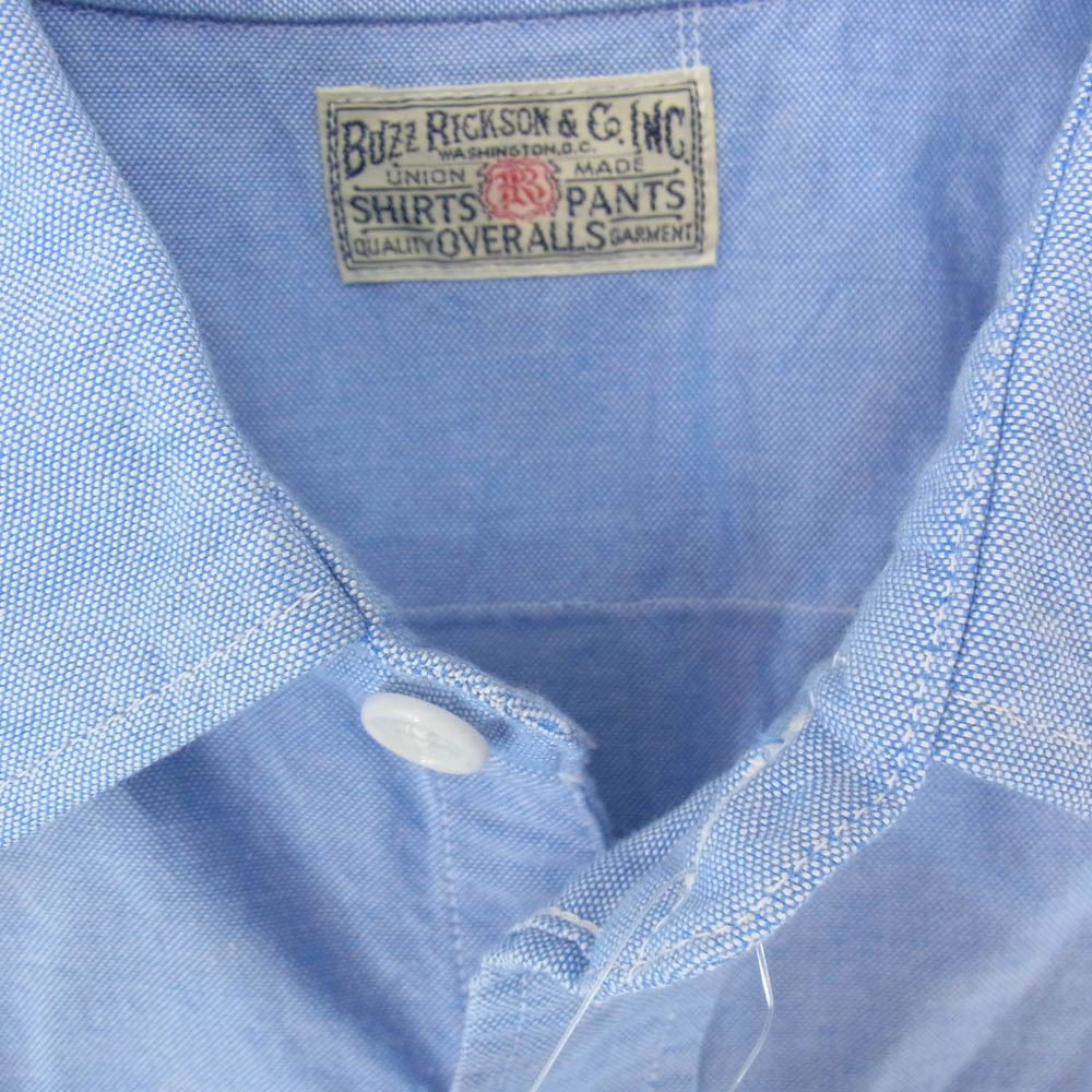 Buzz Rickson's バズリクソンズ BR28824 COTTON OXFORD CLOTH 4oz オックスフォード 長袖 シャツ インディゴブルー系 16【中古】