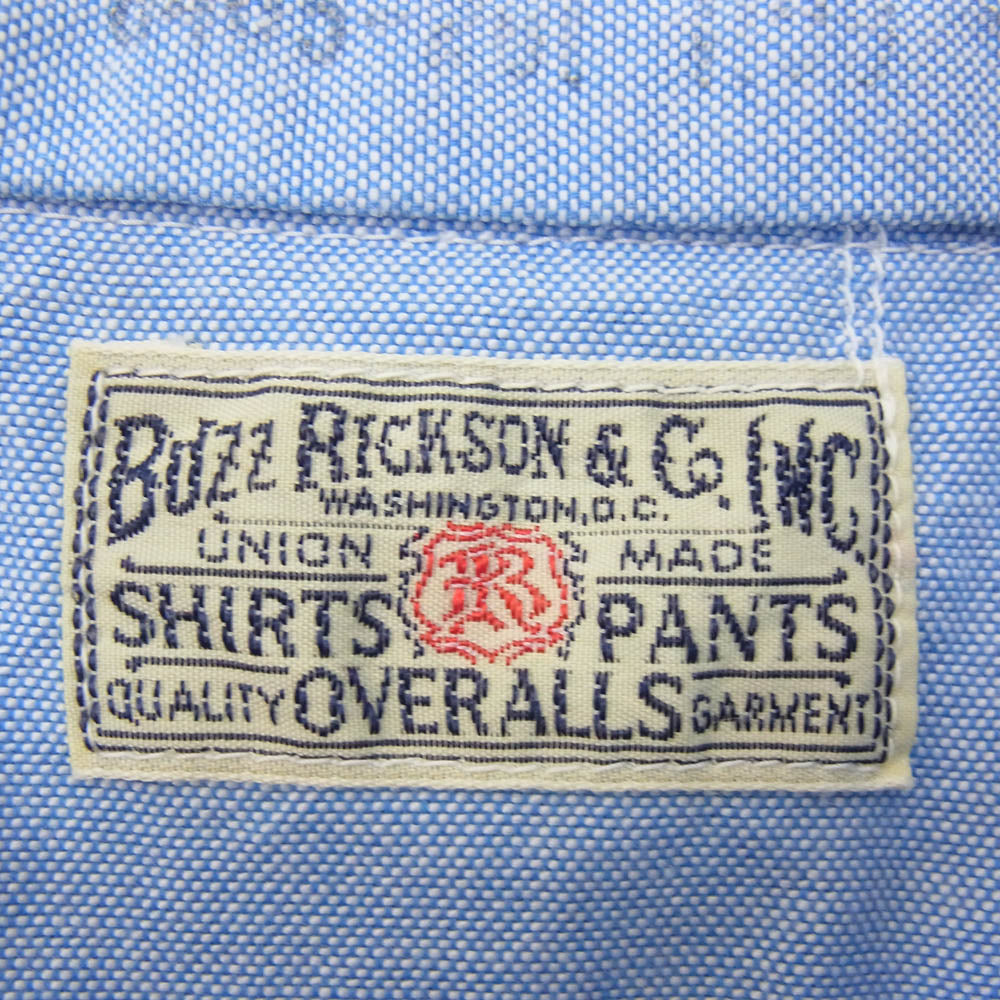 Buzz Rickson's バズリクソンズ BR28824 COTTON OXFORD CLOTH 4oz オックスフォード 長袖 シャツ インディゴブルー系 16【中古】