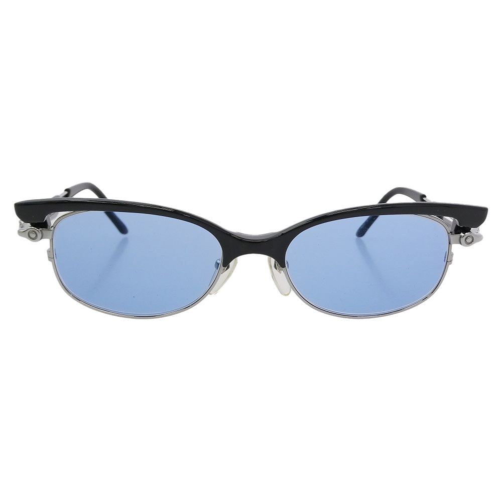 JEAN-PAUL GAULTIER ジャンポールゴルチエ VINTAGE ヴィンテージ TITANIUM-P チタンフレーム アイウェア 眼鏡 メガネ 度入り ブラック系 ブルー系【中古】
