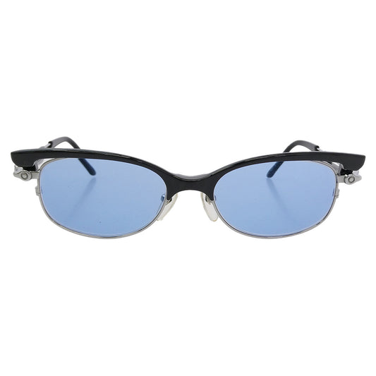 JEAN-PAUL GAULTIER ジャンポールゴルチエ VINTAGE ヴィンテージ TITANIUM-P チタンフレーム アイウェア 眼鏡 メガネ 度入り ブラック系 ブルー系【中古】