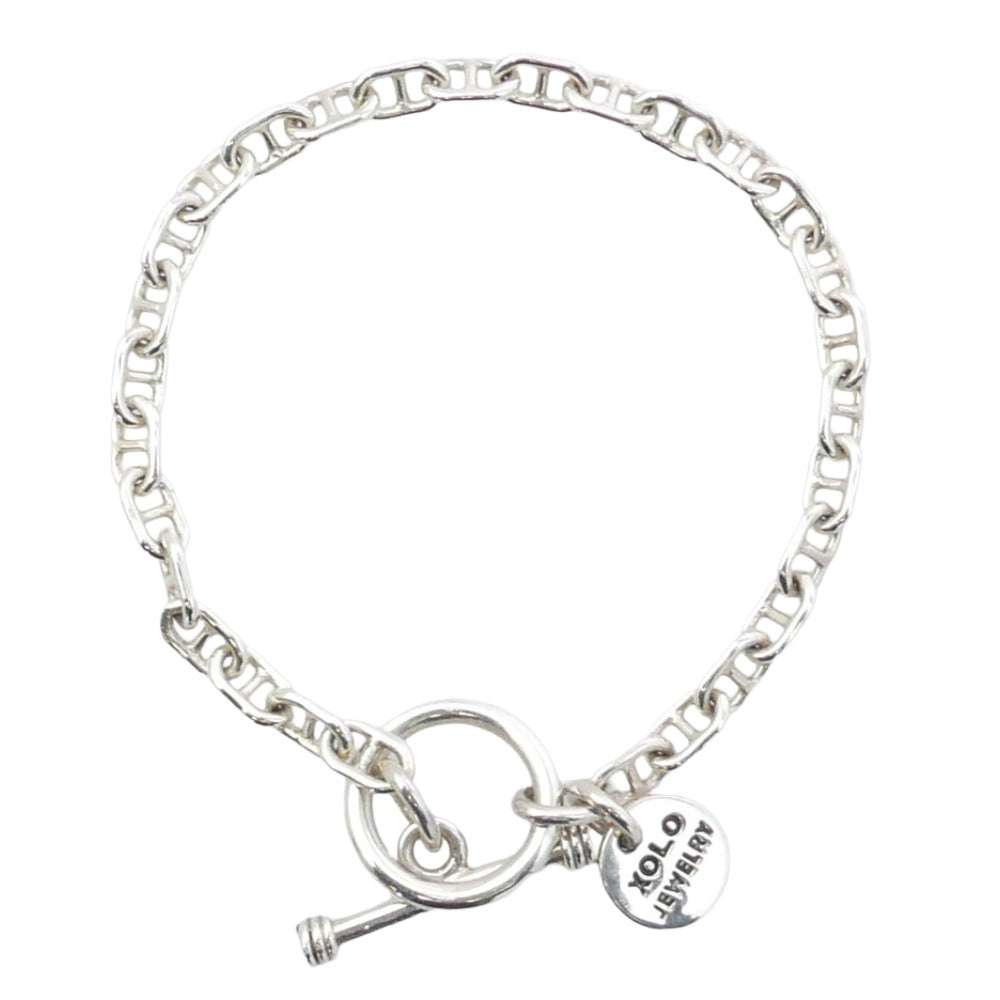 ショロジュエリー XOB107-19 Solid Anchor Link Bracelet 4mm ソリッド アンカー リンク ブレスレット アクセサリー シルバー系【中古】