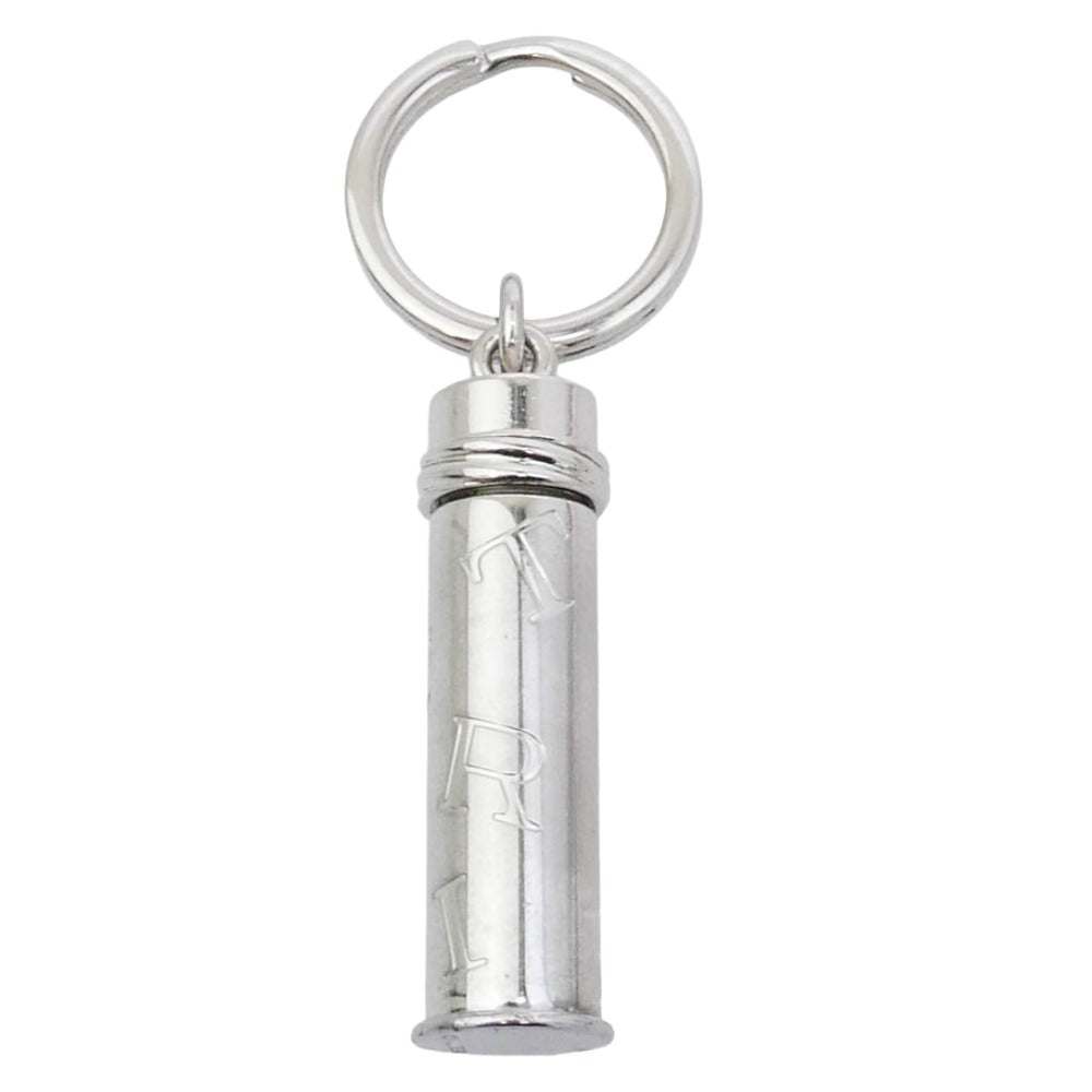 CARTIER カルティエ ロゴ アルファベット キーホルダー ピルケース シルバー系【中古】