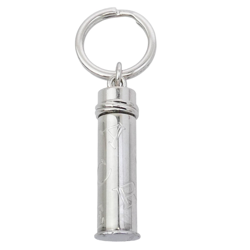 CARTIER カルティエ ロゴ アルファベット キーホルダー ピルケース シルバー系【中古】