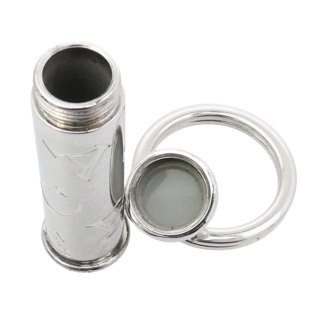 CARTIER カルティエ ロゴ アルファベット キーホルダー ピルケース シルバー系【中古】
