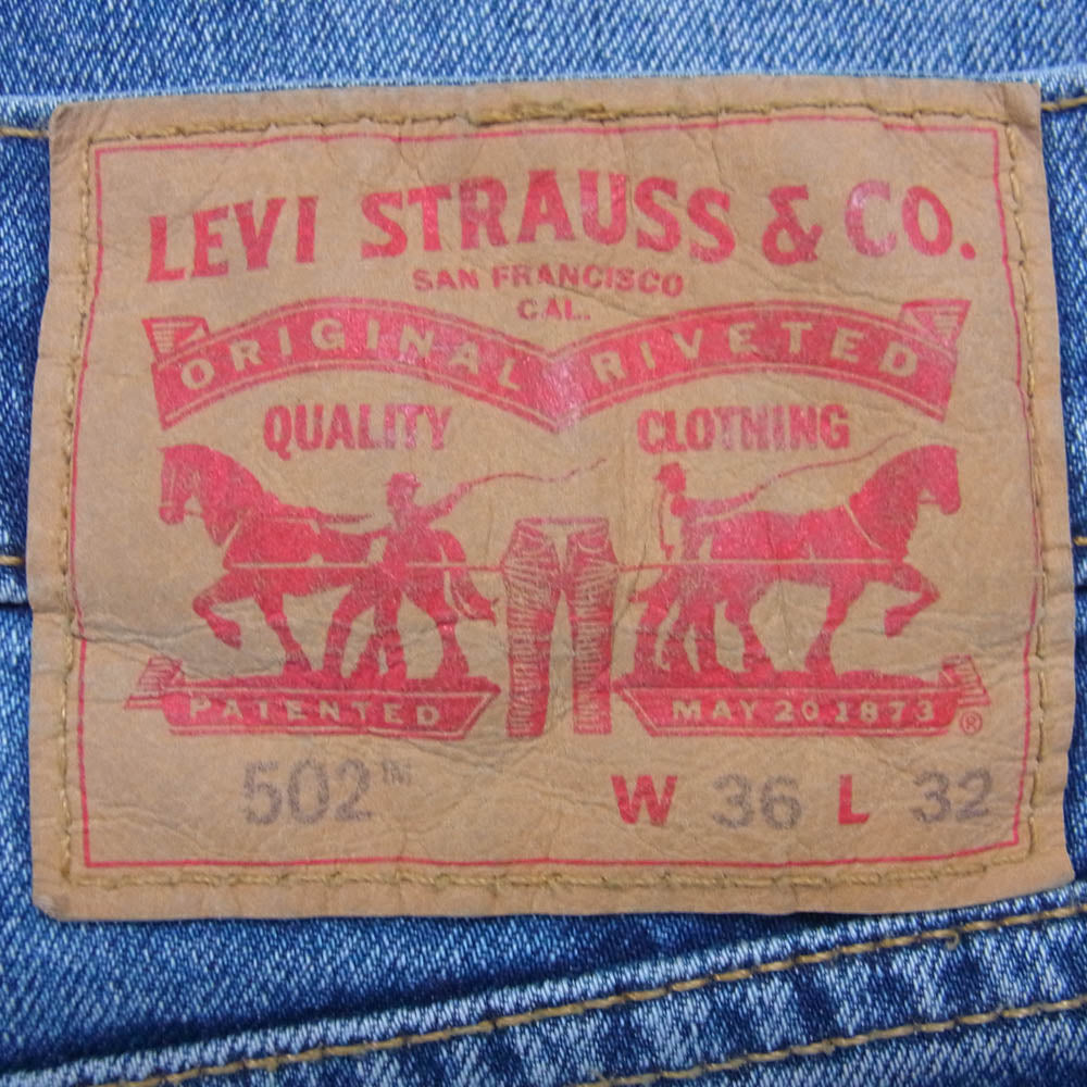 Levi's リーバイス 502 ボタン裏4309 ジーンズ デニムパンツ ブルー系 W36L32【中古】