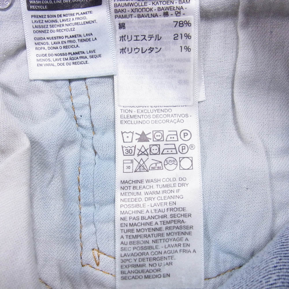 Levi's リーバイス 502 ボタン裏4309 ジーンズ デニムパンツ ブルー系 W36L32【中古】