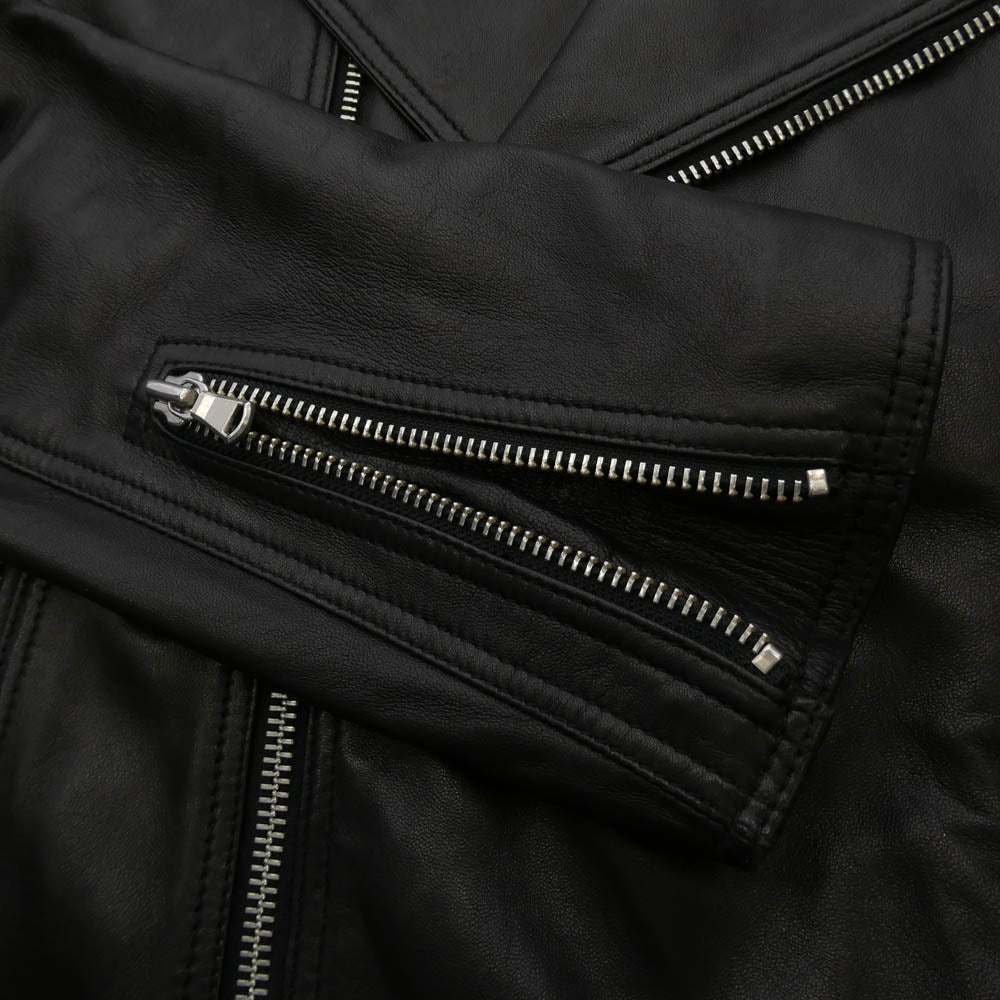 メゾンスペシャル 11241211503 Dress-Fit Sheep Leather Double Rider Jacket ドレスフィット シープレザー ダブルライダース ジャケット ブラック系 2【中古】