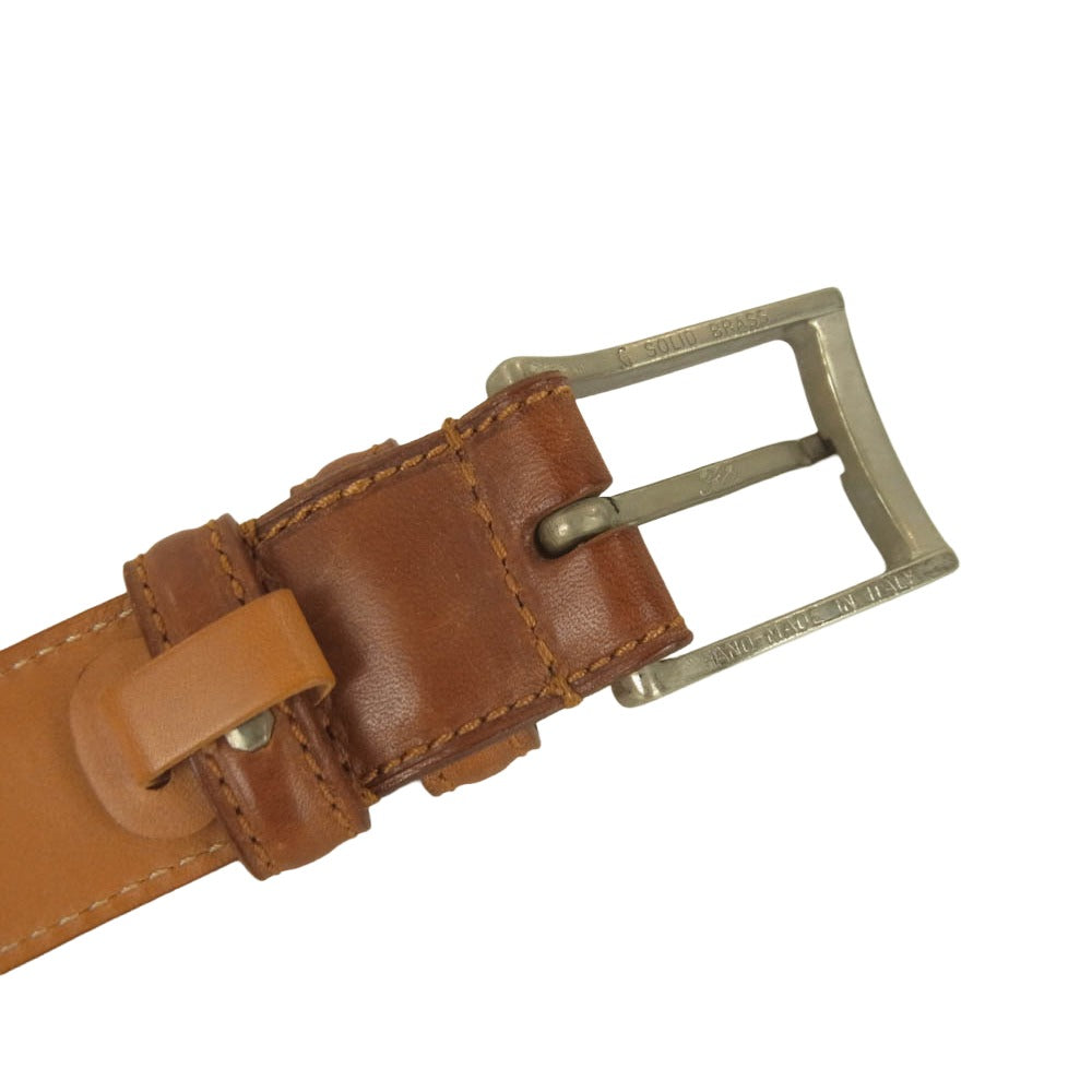 Felisi フェリージ 69916 LEATHER BELT レザー ベルト ブラウン系 42-75【中古】