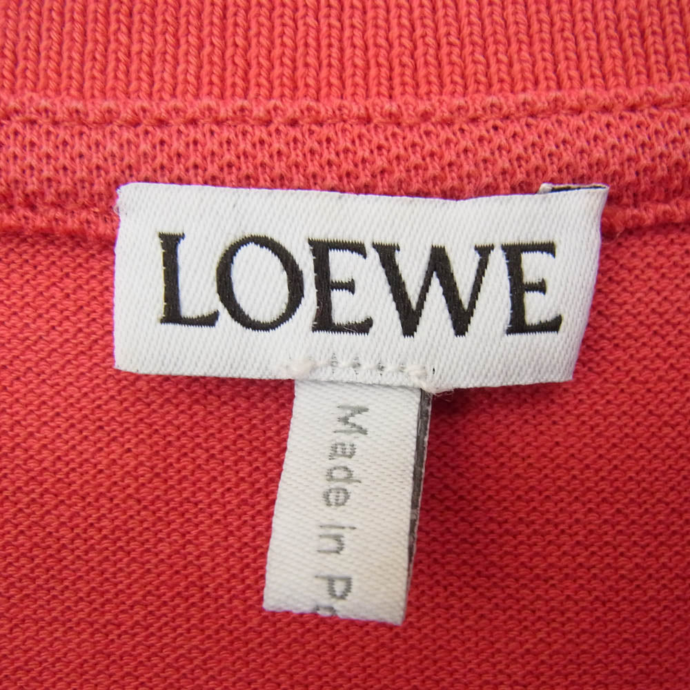 LOEWE ロエベ h526341x99 アナグラム コットン 半袖 ポロ シャツ レッド系 M【中古】