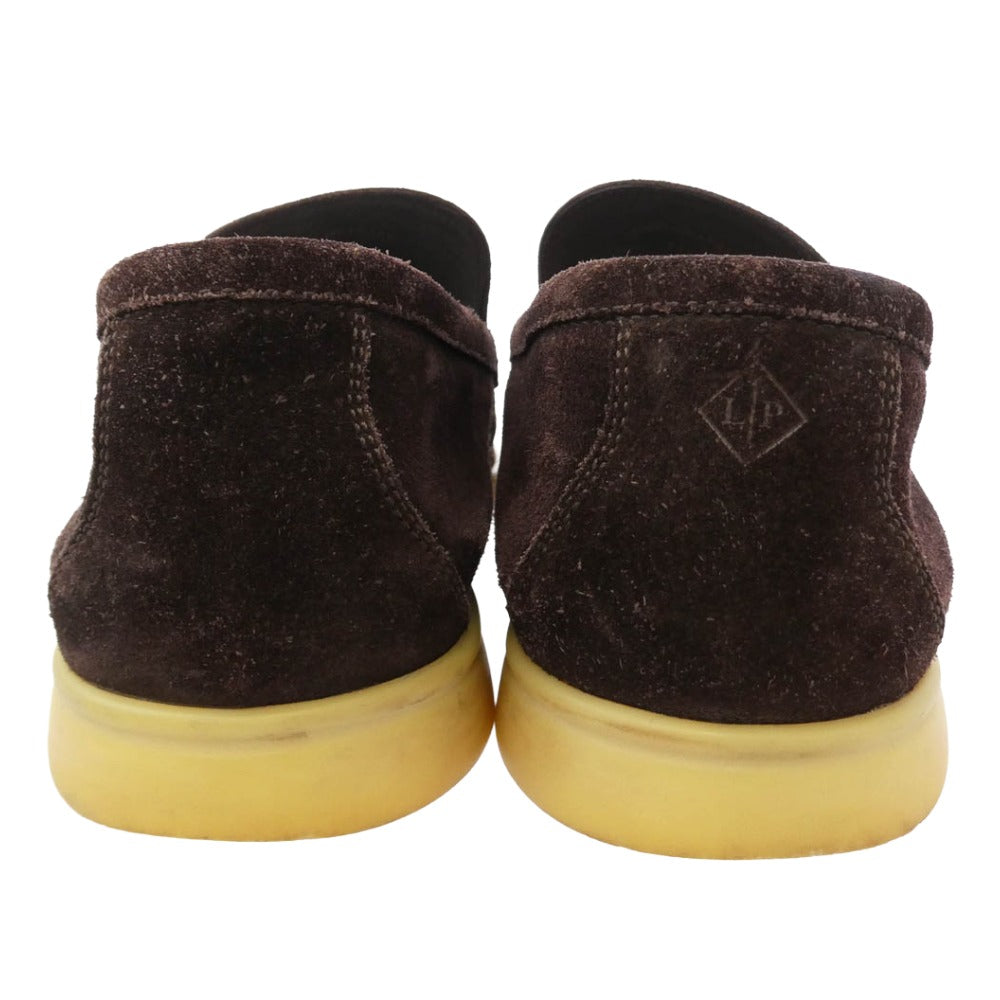 Loro Piana ロロピアーナ イタリア製 SUMMER WALK サマーウォーク スエード モカシン スリッポン シューズ ダークブラウン系 41.5【中古】