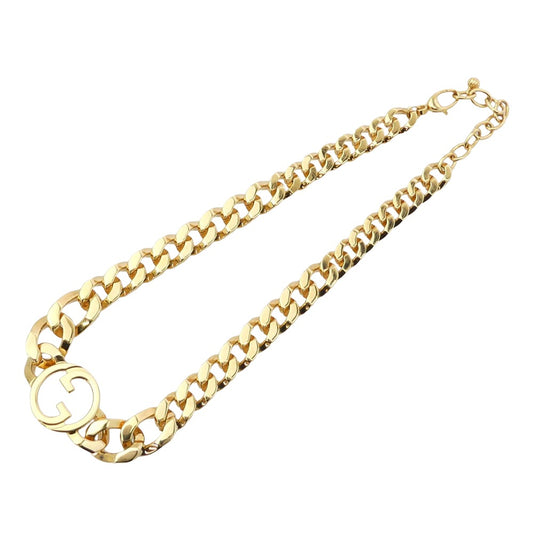 GUCCI グッチ 774555 I4600 BLONDIE CHAIN NECKLACE インターロッキング G チェーン ネックレス ゴールド系【中古】