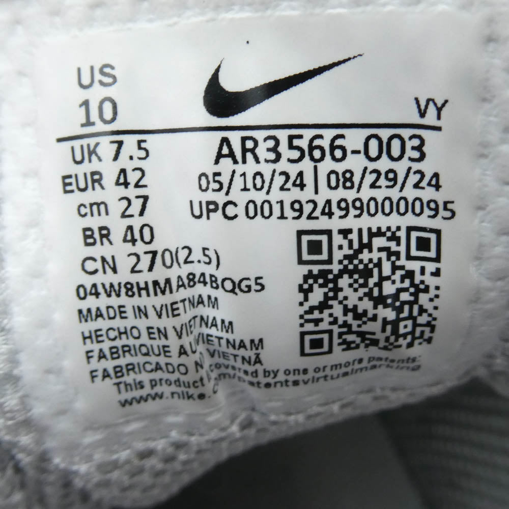 NIKE ナイキ Women's Shox TL Pure Platinum and Metallic Silver ウィメンズ ショックス TL ピュアプラチナム アンド メタリックシルバー ローカット スニーカー シルバー系 27cm【中古】