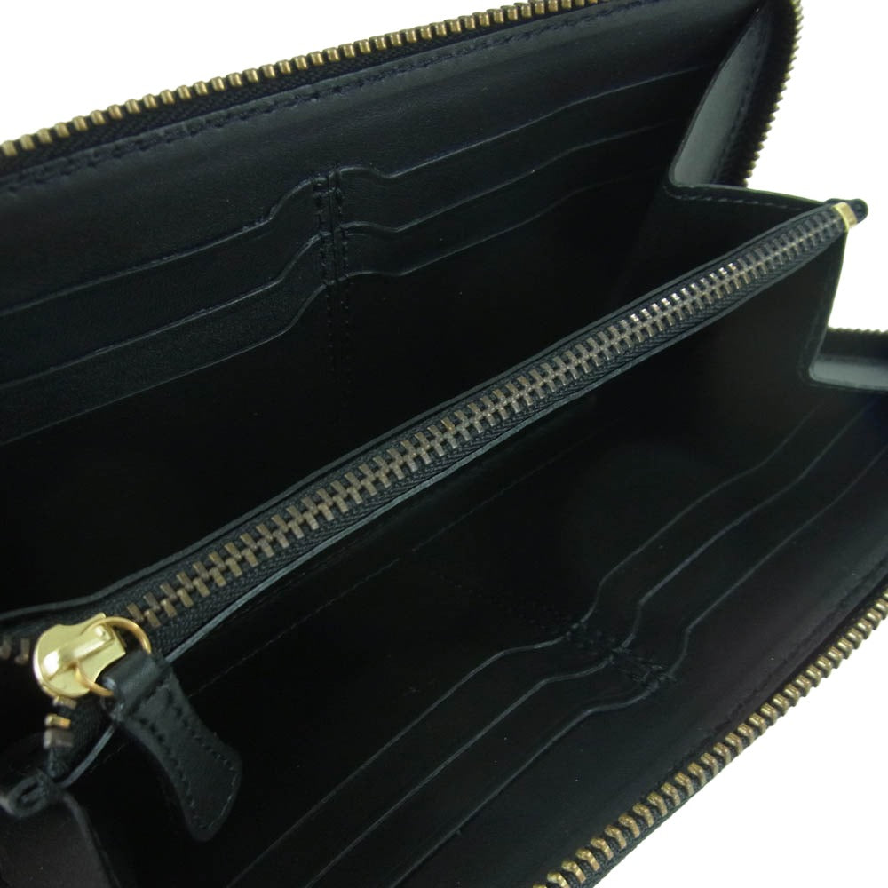 Felisi フェリージ 125 ラウンドジップ ウォレット 長財布 イタリア製 ブラック系【美品】【中古】