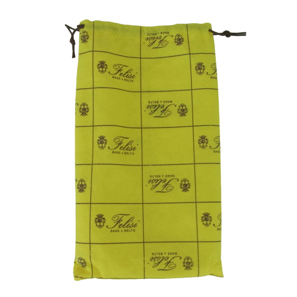 Felisi フェリージ 125 ラウンドジップ ウォレット 長財布 イタリア製 ブラック系【美品】【中古】
