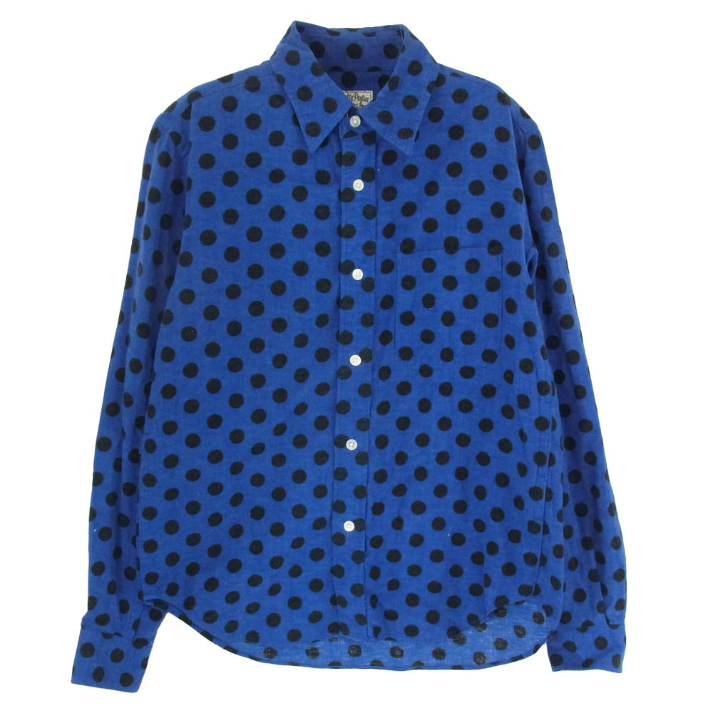 WACKO MARIA ワコマリア The Guilty Parties ドット柄 長袖 シャツ ブルー系 S【中古】