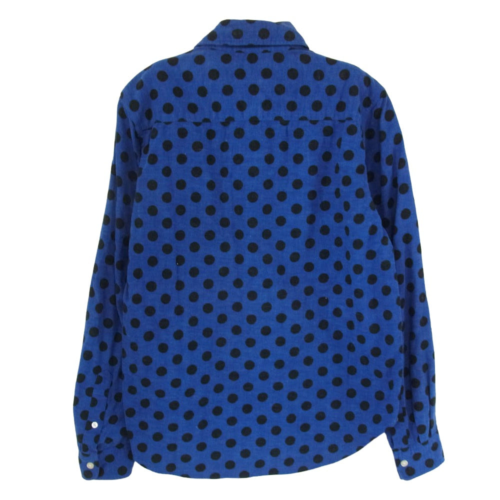 WACKO MARIA ワコマリア The Guilty Parties ドット柄 長袖 シャツ ブルー系 S【中古】