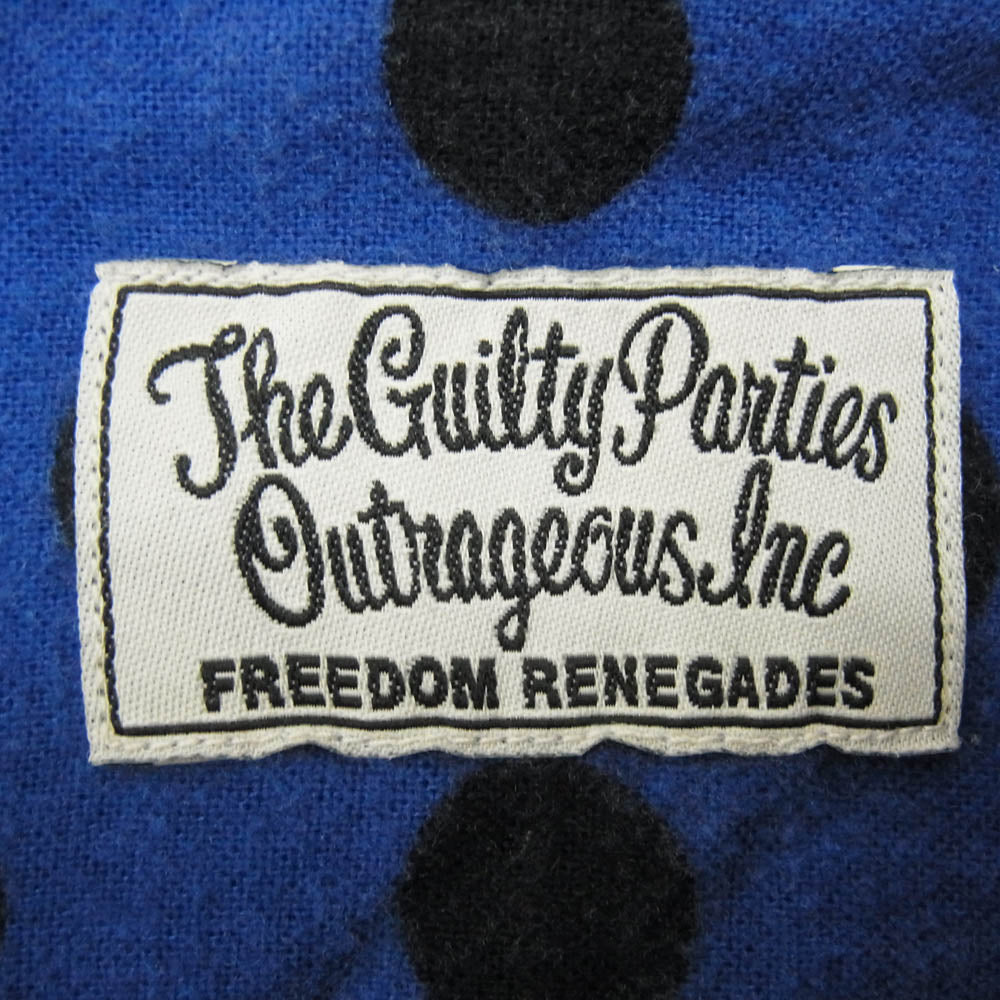 WACKO MARIA ワコマリア The Guilty Parties ドット柄 長袖 シャツ ブルー系 S【中古】
