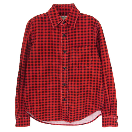 WACKO MARIA ワコマリア The Guilty Parties ブロックチェック柄 長袖 シャツ レッド系 S【中古】