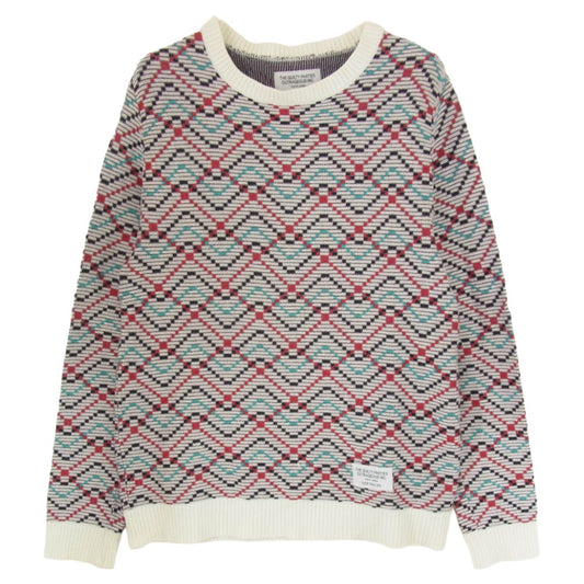 WACKO MARIA ワコマリア 14SS 14SS-KNT-32 クルーネック 長袖 サマー ニット マルチカラー系 M【中古】