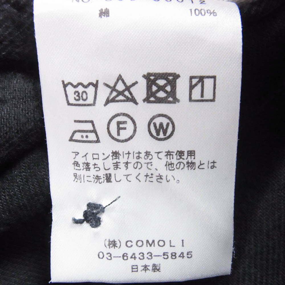 COMOLI コモリ 21AW U03-03012 ブラックデニム オーバーパンツ ブラック系 1【中古】