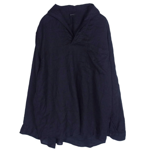 COMOLI コモリ 23SS X01-02023 リネンツイル スキッパーシャツ ダークネイビー系 2【中古】