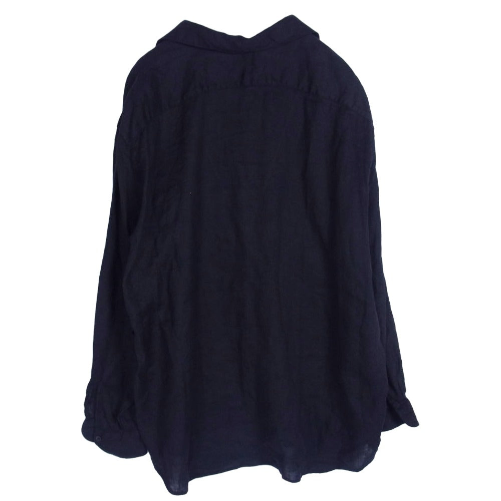 COMOLI コモリ 23SS X01-02023 リネンツイル スキッパーシャツ ダークネイビー系 2【中古】