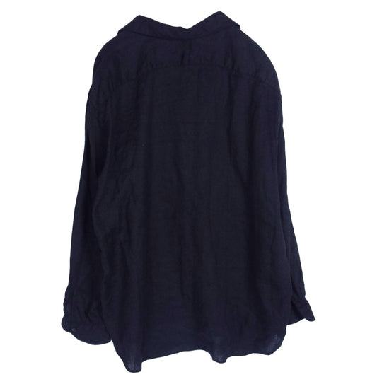 COMOLI コモリ 23SS X01-02023 リネンツイル スキッパーシャツ ダークネイビー系 2【中古】