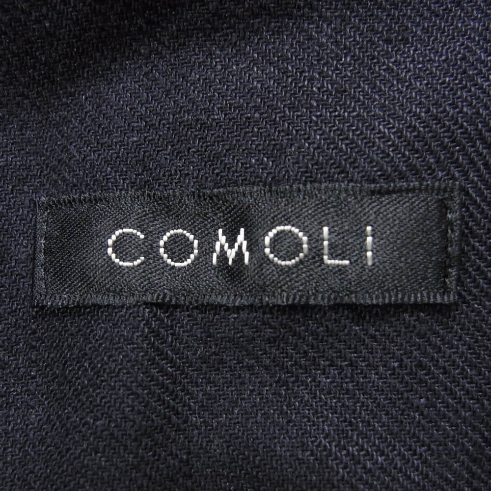 COMOLI コモリ 23SS X01-02023 リネンツイル スキッパーシャツ ダークネイビー系 2【中古】
