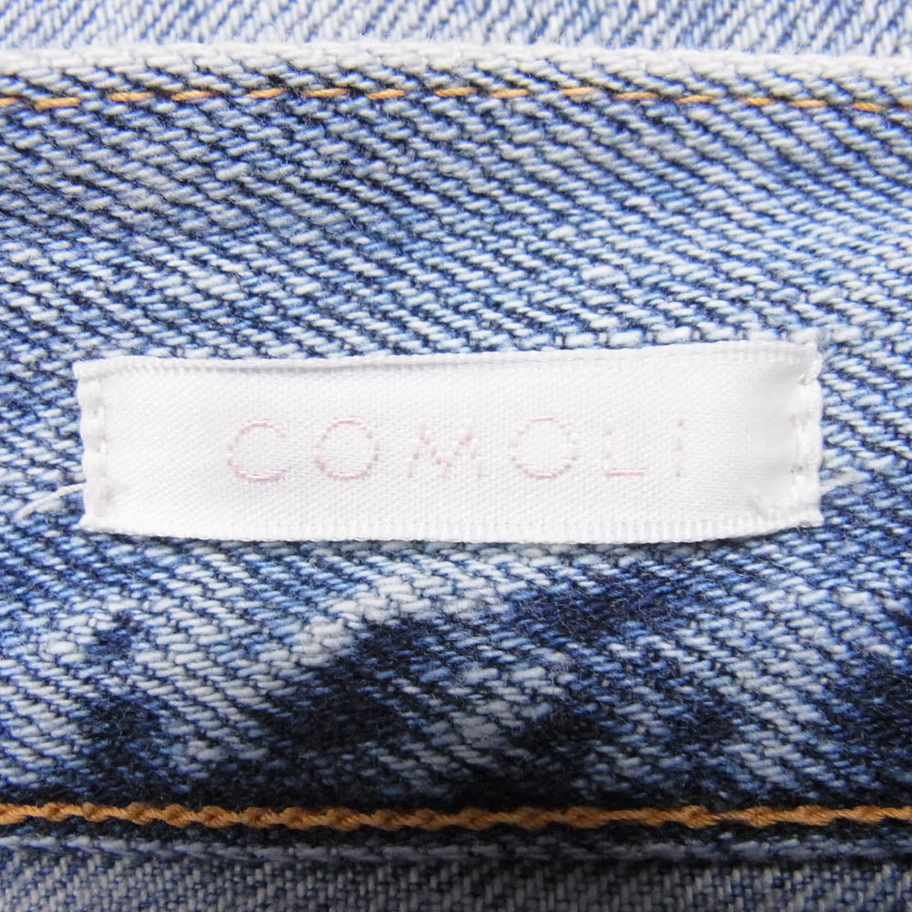COMOLI コモリ 23SS X01-03004 BLEACH DENIM ブリーチ 5P デニムパンツ ライトブルー系 1【中古】