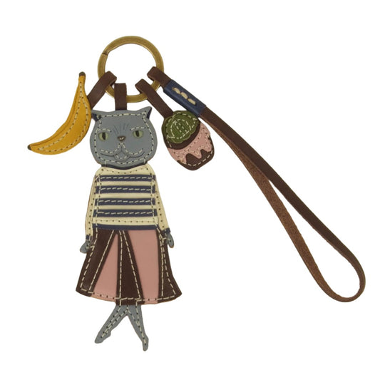 genten ゲンテン 49737-20 ギャランティ付属 MANNINE マンナイン レザー チャーム マルチカラー系【中古】