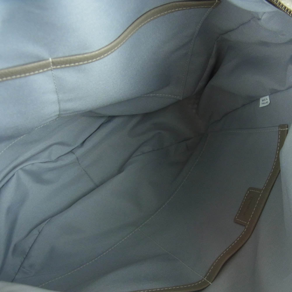 genten ゲンテン 44957-20 ギャランティ付属 アマカ レザー ショルダー バッグ グレイッシュベージュ系【中古】