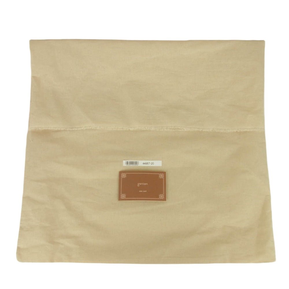 genten ゲンテン 44957-20 ギャランティ付属 アマカ レザー ショルダー バッグ グレイッシュベージュ系【中古】