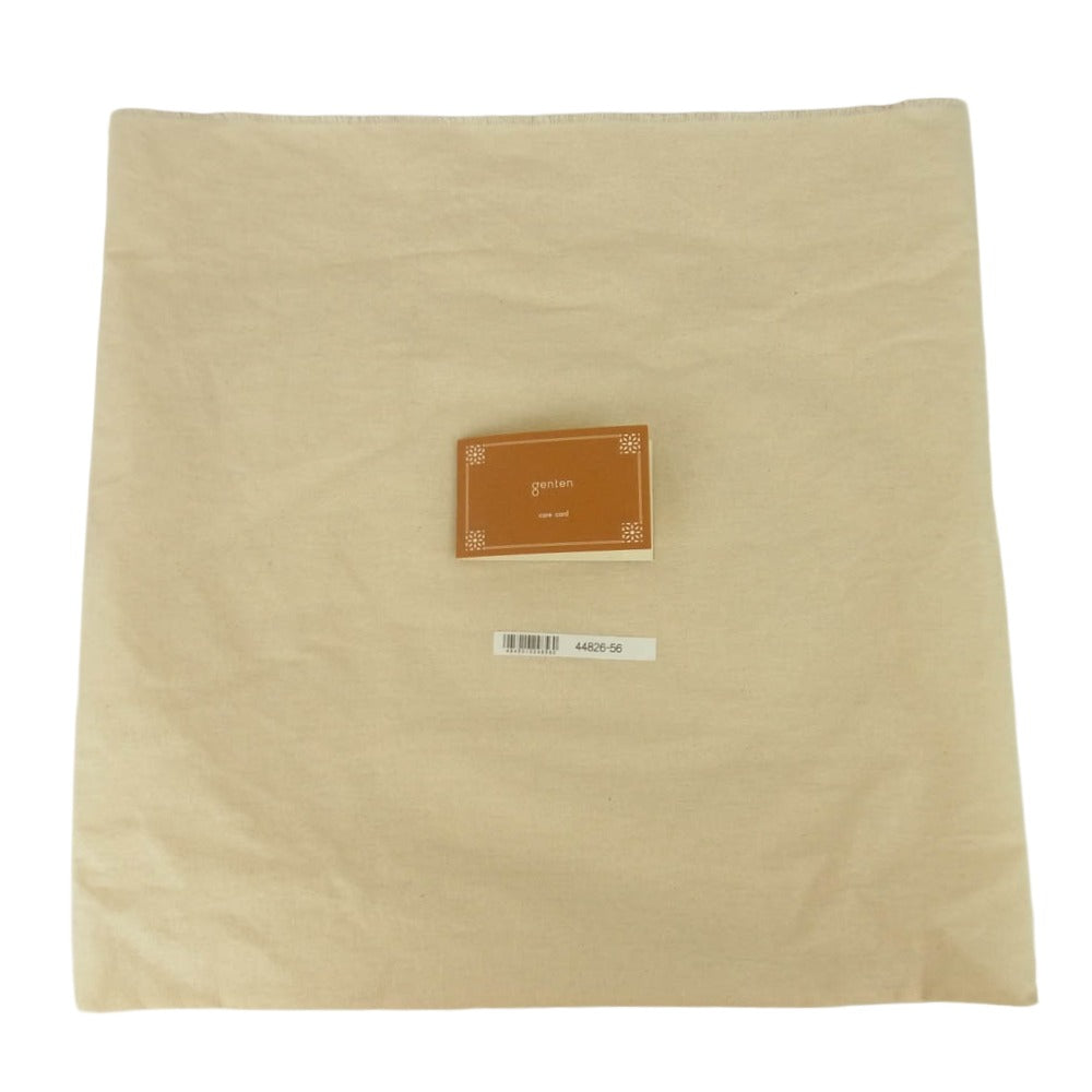genten ゲンテン 44826-56 ギャランティ付属 ゴートファー レザー切替 ハンド バッグ ブラウン系【中古】