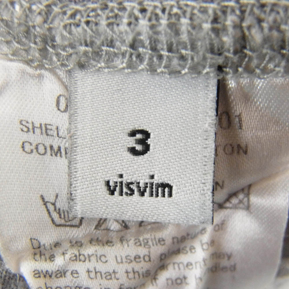 VISVIM ビズビム 0113305009001 リネンパイピング 半袖 Tシャツ グレー系 3【中古】