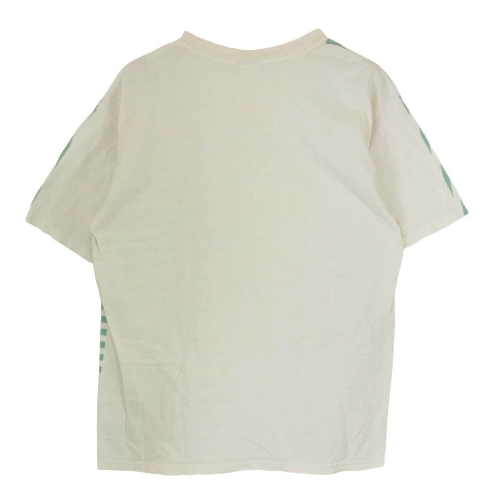 GOODENOUGH グッドイナフ ボーダープリント 半袖 Tシャツ グリーン系 サイズ表記無【中古】