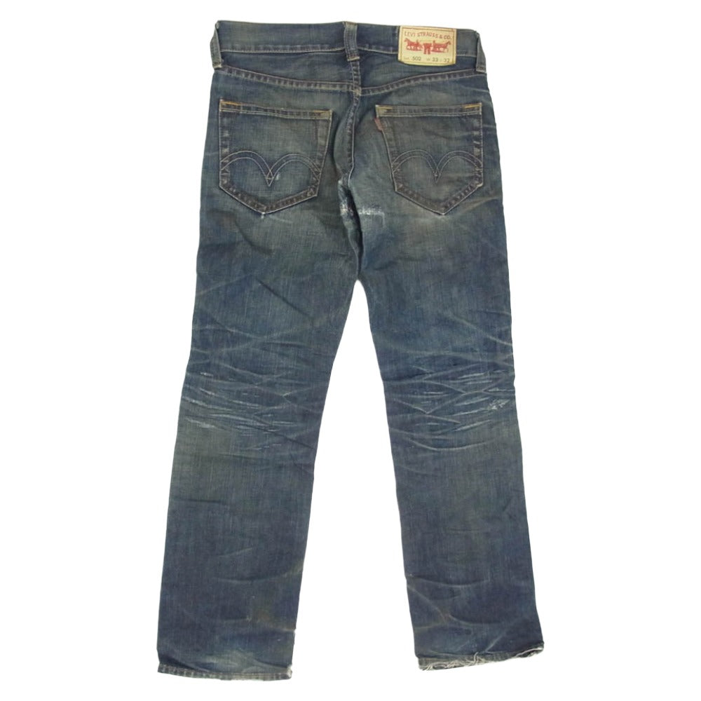 Levi's リーバイス 502 ストレート コットン デニム パンツ インディゴブルー系 33【中古】