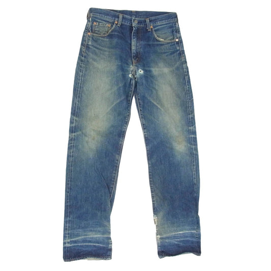 Levi's リーバイス 日本製復刻 ボタン裏J09 502-XX セルビッチ ヴィンテージ加工 デニム パンツ インディゴブルー系 33【中古】